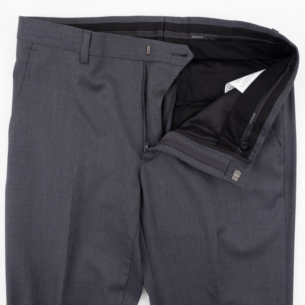 NWOT GUCCI Slim Fit Wool Suit Men's 46 Gray - Picture 9 of 15